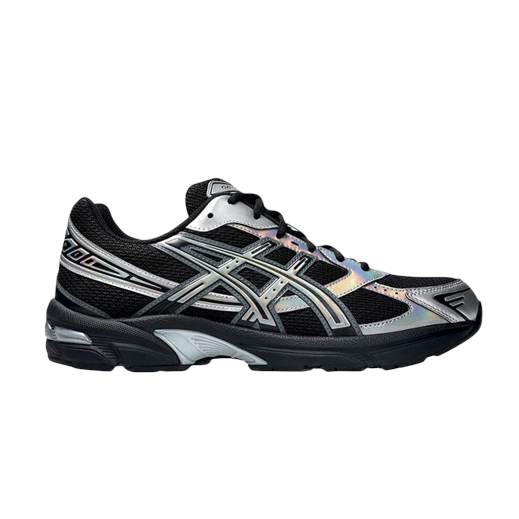 JeevzPlug Asics Gel 1130 sneakers in black and pure silver with iridescent accents and mesh detailing