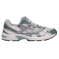 JeevzPlug Asics Gel 1130 Sharkskin sneakers featuring a white mesh upper with metallic silver and teal accents