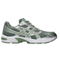 JeevzPlug Asics Gel 1130 Swamp sneakers in olive green mesh and metallic silver overlays with white cushioned sole