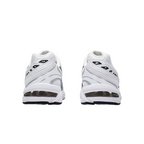 JeevzPlug ASICS Gel-1130 sneakers in white and black, showing the rear view with visible Gel heel cushioning.