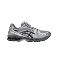 JeevzPlug ASICS Gel-Kayano 14 Urban Research sneaker in metallic silver and black with mesh and synthetic overlays.