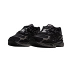 JeevzPlug ASICS Gel-NYC sneakers in graphite grey and black with mesh and synthetic leather construction.