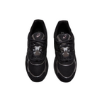 JeevzPlug ASICS Gel-NYC sneakers in graphite grey and black with mesh and synthetic leather upper, top-down view.