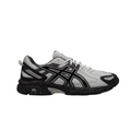 JeevzPlug ASICS Gel-Venture 6 trail running shoe in glacier grey and black with a speckled midsole and mesh upper.