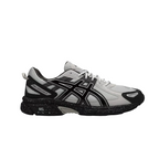 JeevzPlug ASICS Gel-Venture 6 trail running shoe in glacier grey and black with a speckled midsole and mesh upper.