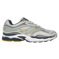 JeevzPlug Saucony Progrid Omni 9 Fabricated Future Pack sneaker in white and yellow with mesh and synthetic overlays