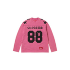JeevzPlug Supreme x Playboy pink long-sleeve football top with black star accents and number 88 graphic