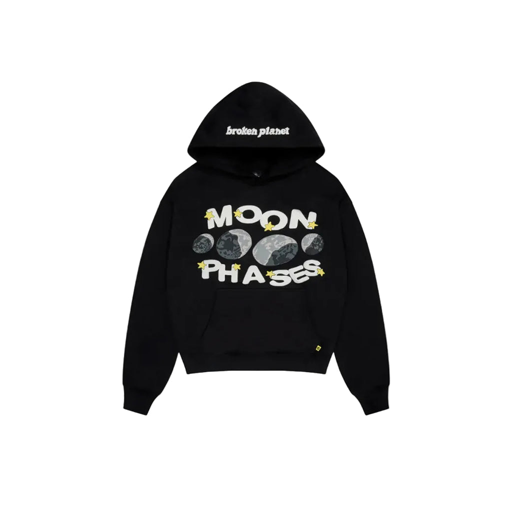 BROKEN PLANET 'MOON PHASES' MIDNIGHT BLACK HOODIE