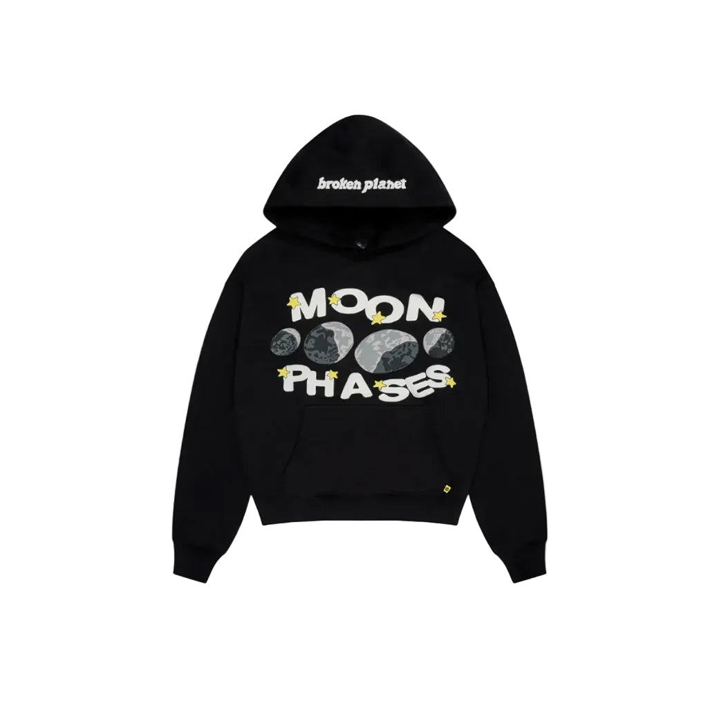 BROKEN PLANET 'MOON PHASES' MIDNIGHT BLACK HOODIE