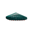JeevzPlug Nike Mind 001 Slide in Mineral Slate green with a minimalist one-piece upper and orange outsole details.