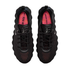 JeevzPlug Nike Mind 002 Black sneakers featuring a sleek black upper, chrome accents, and vibrant pink insoles.
