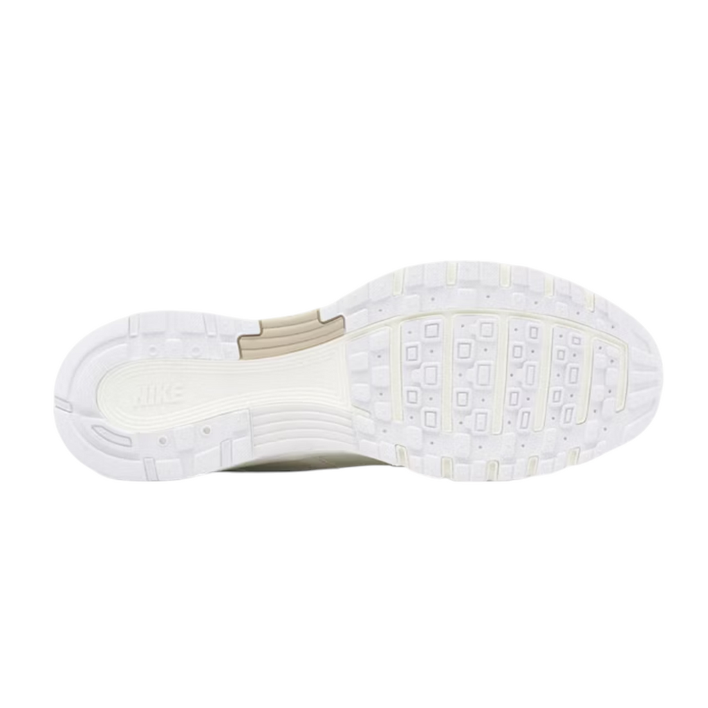 JeevzPlug Nike P-6000 sneaker outsole in white and sail with a textured grip pattern and embossed branding