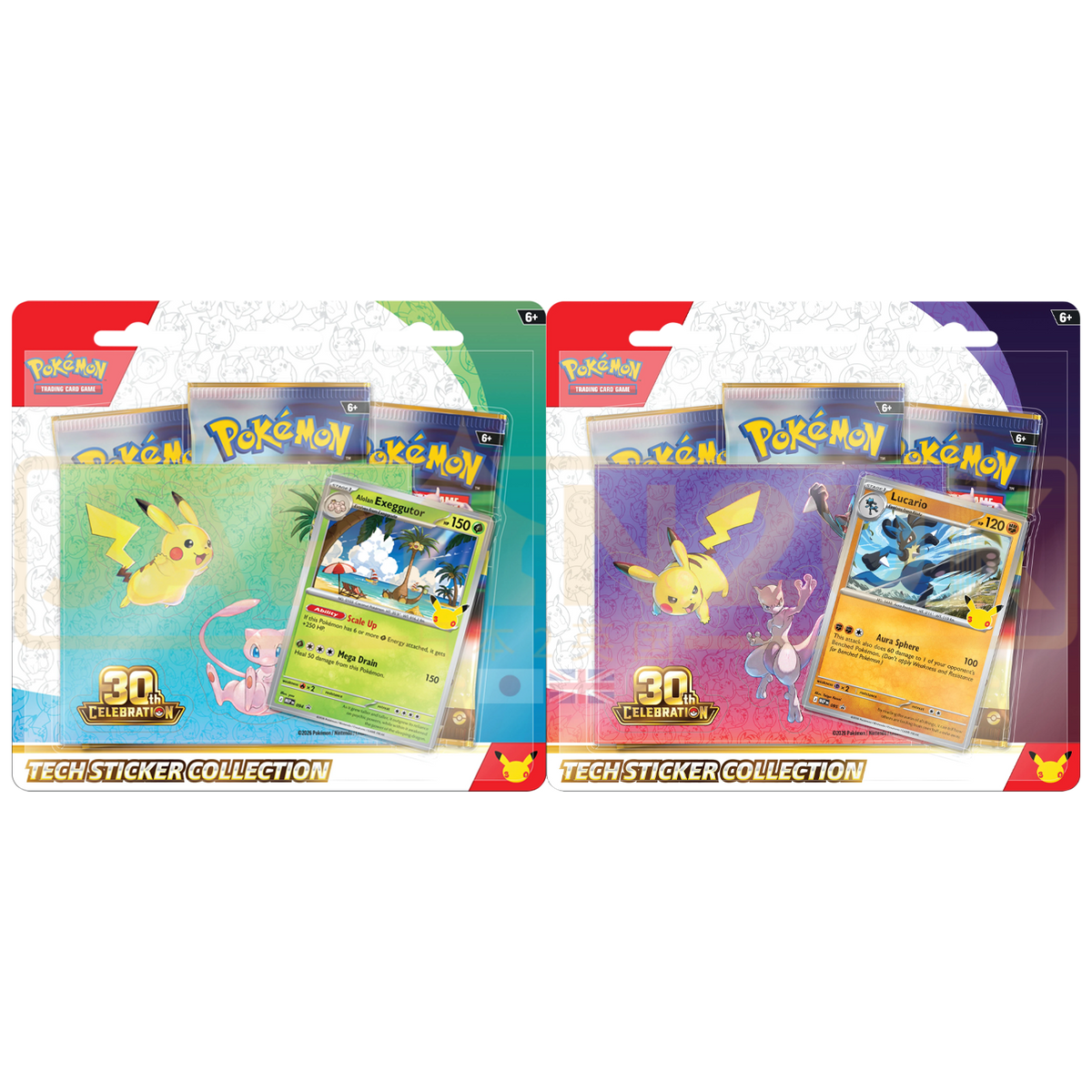 Pokemon 30th Celebration English Tech Sticker Collection