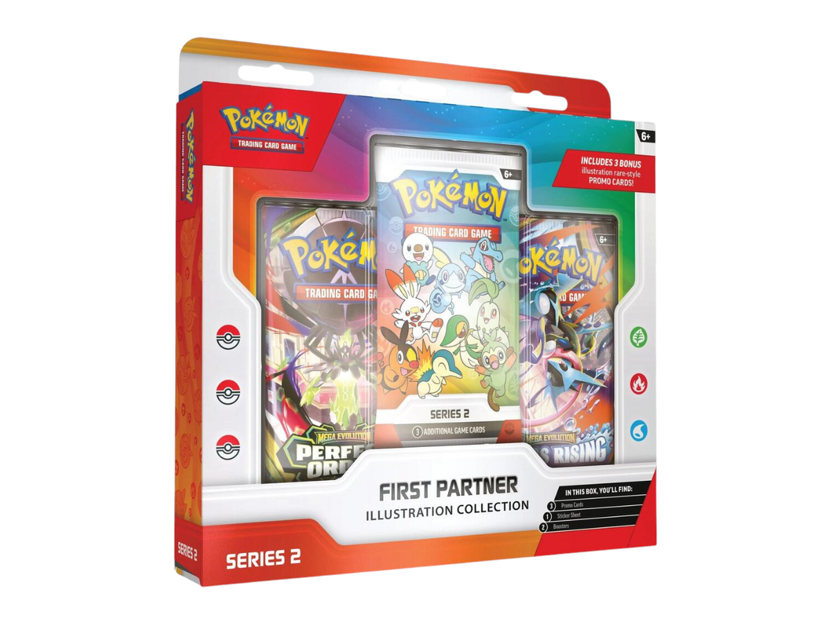 JeevzPlug Pokemon TCG First Partner Illustration Collection Series 2 box set with booster packs and promo cards
