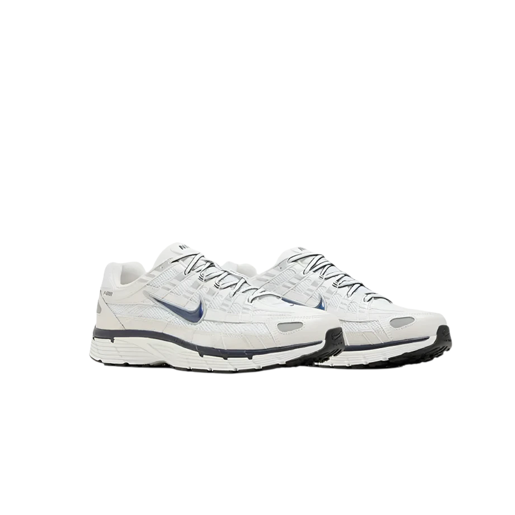 JeevzPlug Nike P-6000 sneaker in Phantom, Summit White, and Obsidian with mesh and leather layered upper.