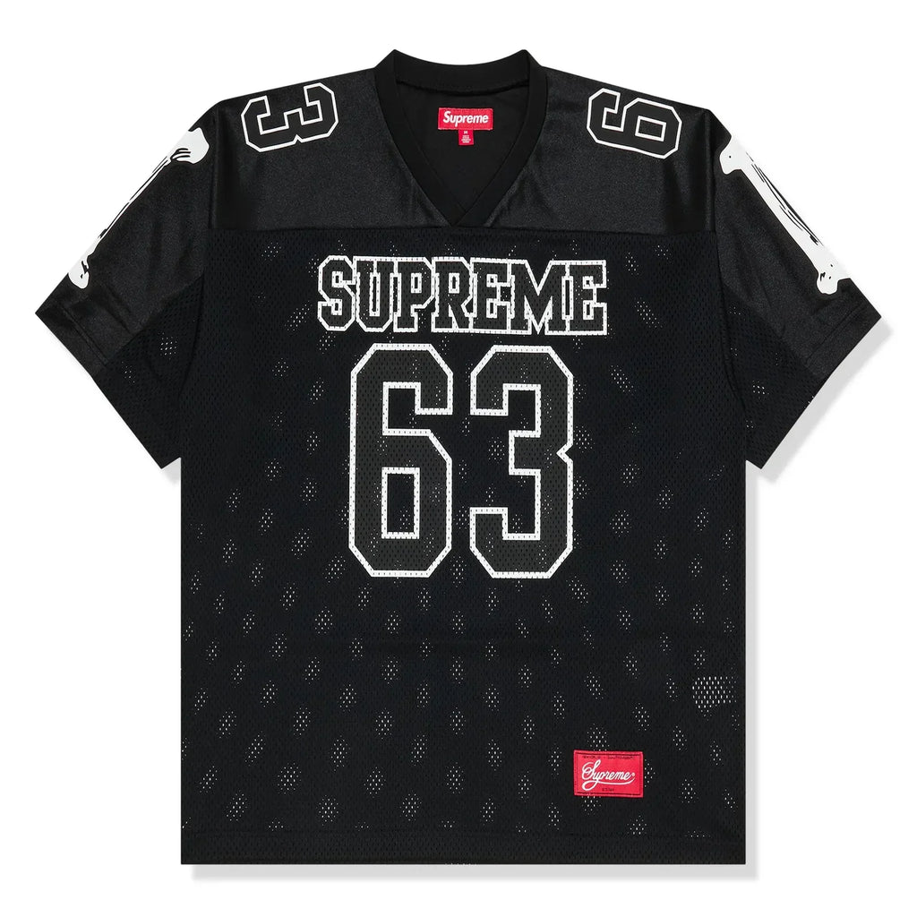 Supreme Bones Black Football Jersey