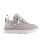 JeevzPlug UGG Lowmel Trainer in cream featuring suede and mesh upper with thick laces and a platform sole