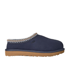 JeevzPlug UGG Tasman Slipper II in dark indigo blue with signature braided collar and tan rubber sole