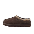 JeevzPlug UGG Tasman Slipper II in dusted cocoa brown suede with signature embroidered collar and thick rubber sole