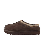JeevzPlug UGG Tasman Slipper II in dusted cocoa brown suede with signature embroidered collar and thick rubber sole