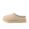 JeevzPlug UGG Tasman Slipper II in Moonlight Dune cream suede with signature embroidered collar and platform sole
