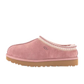 JeevzPlug UGG Tasman Slipper II in Pink Dawn suede with signature embroidered collar and gum rubber sole