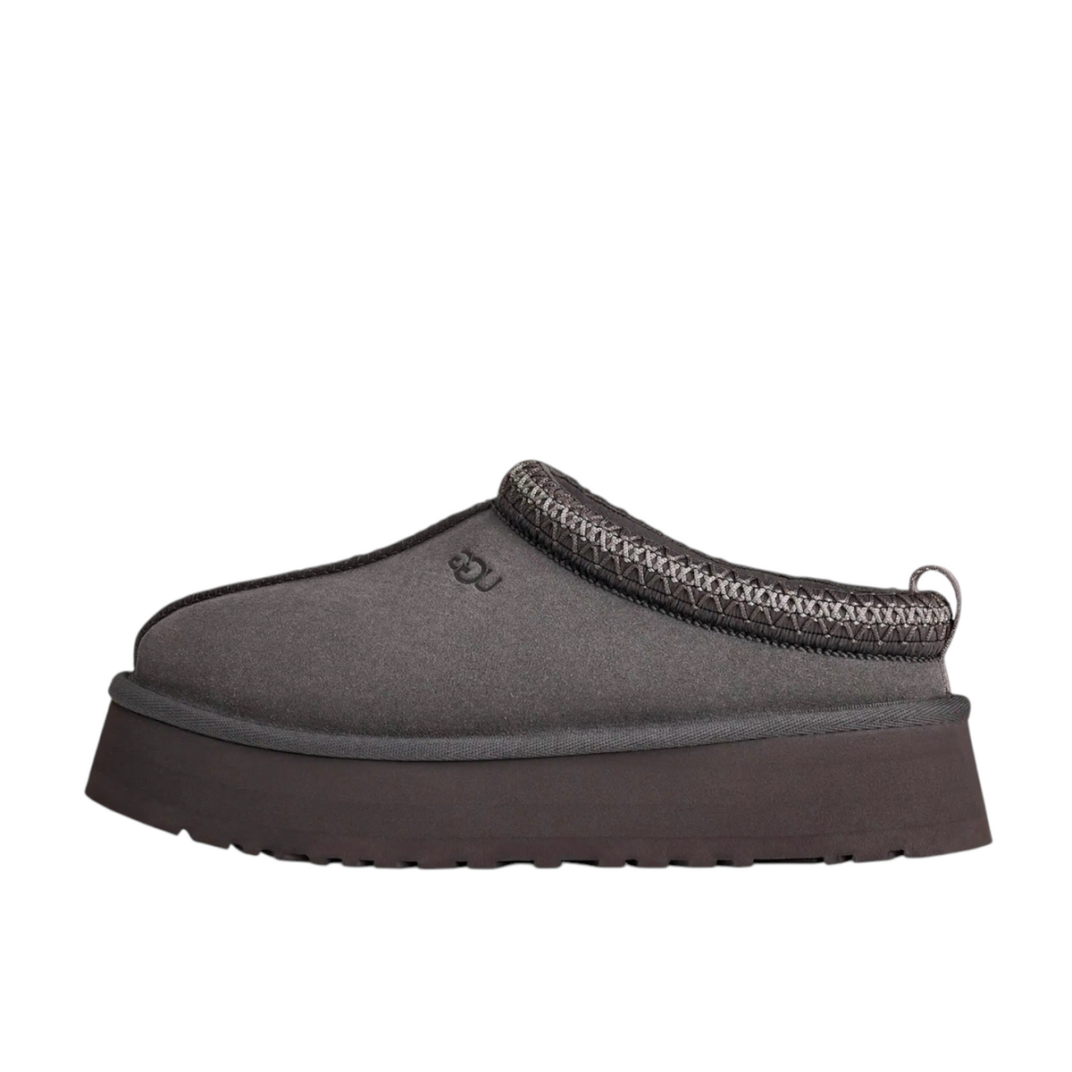 JeevzPlug UGG Tazz Slipper II in obsidian blue with a platform sole and braided collar detail